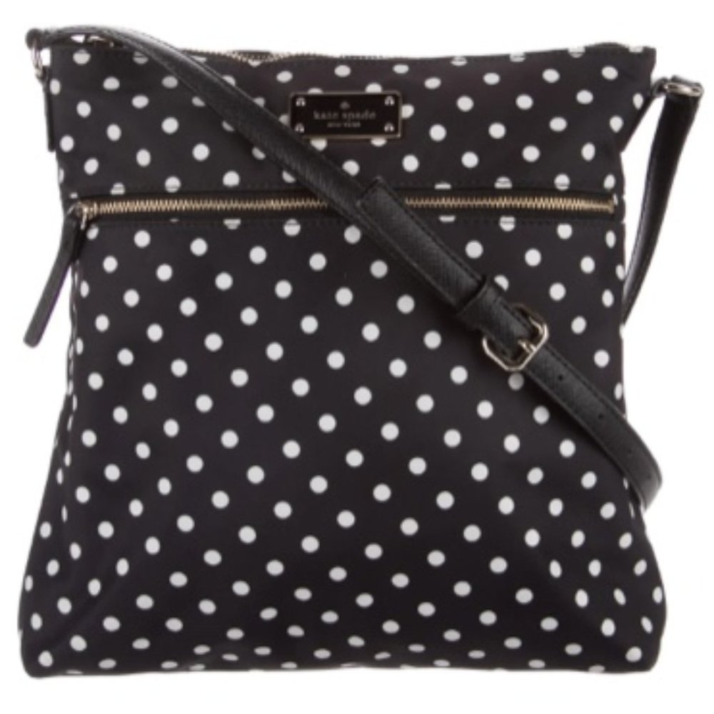 Kate Spade Black & White polka dot crossbody bag